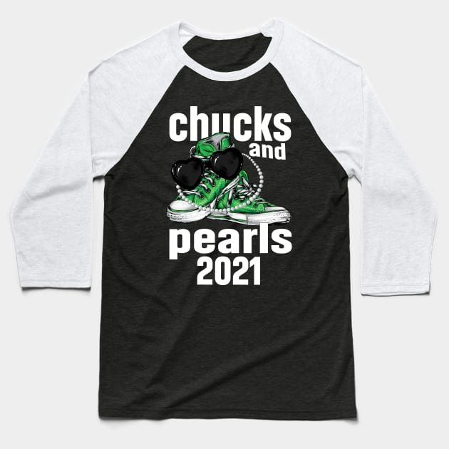 Chucks And Pearls 2021 Baseball T-Shirt by Riyadkhandaker